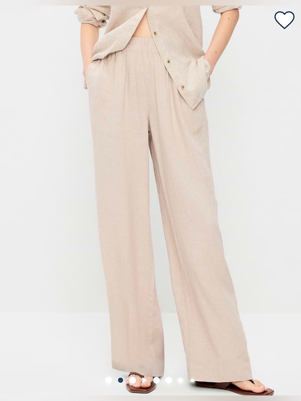 Old Navy High Waisted Linen Blend Wide Leg Pants!